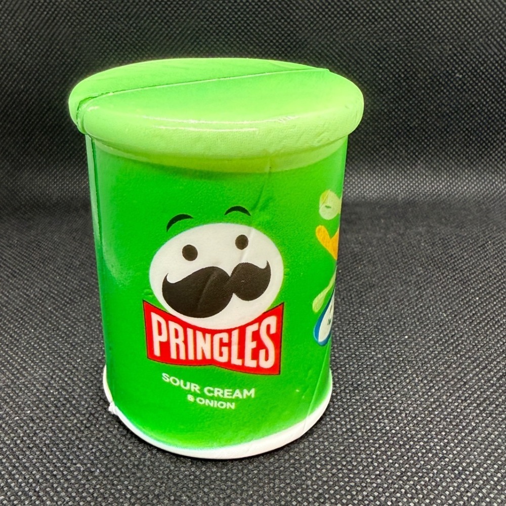 Pringles Sour Cream & Onion Can Squishy Toy Green Stress Reliever Collectible